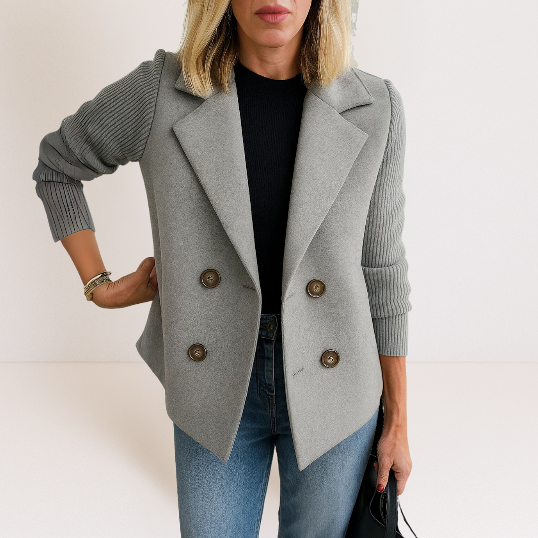 AMORA | ELEGANT KNITTED SLEEVE BLAZER
