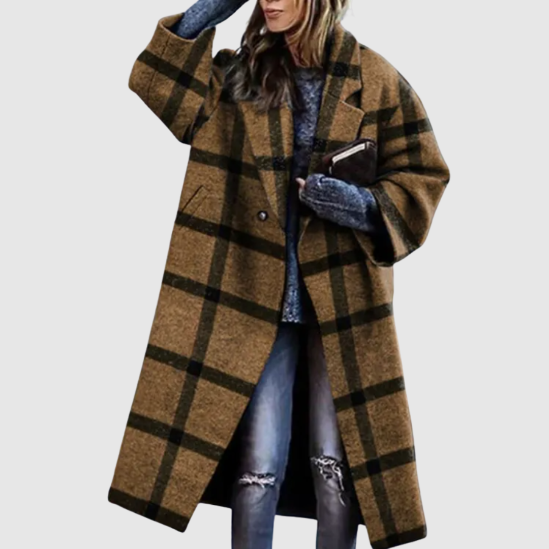 Alexia | Oversized Check Coat