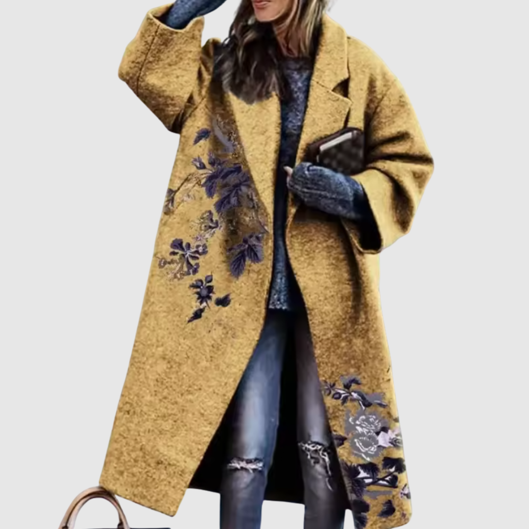 Colette | Golden Bloom Embroidered Coat