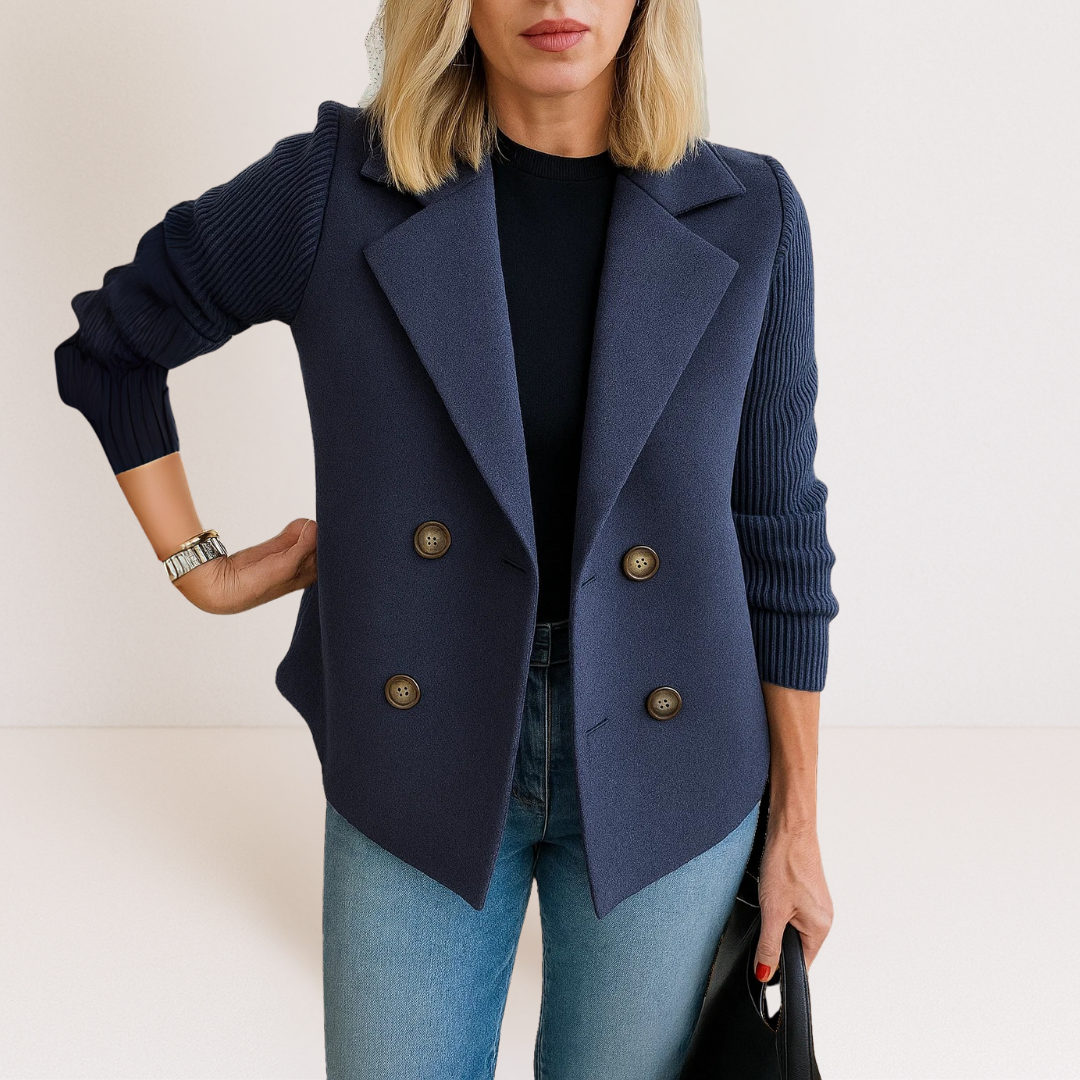 AMORA | ELEGANT KNITTED SLEEVE BLAZER