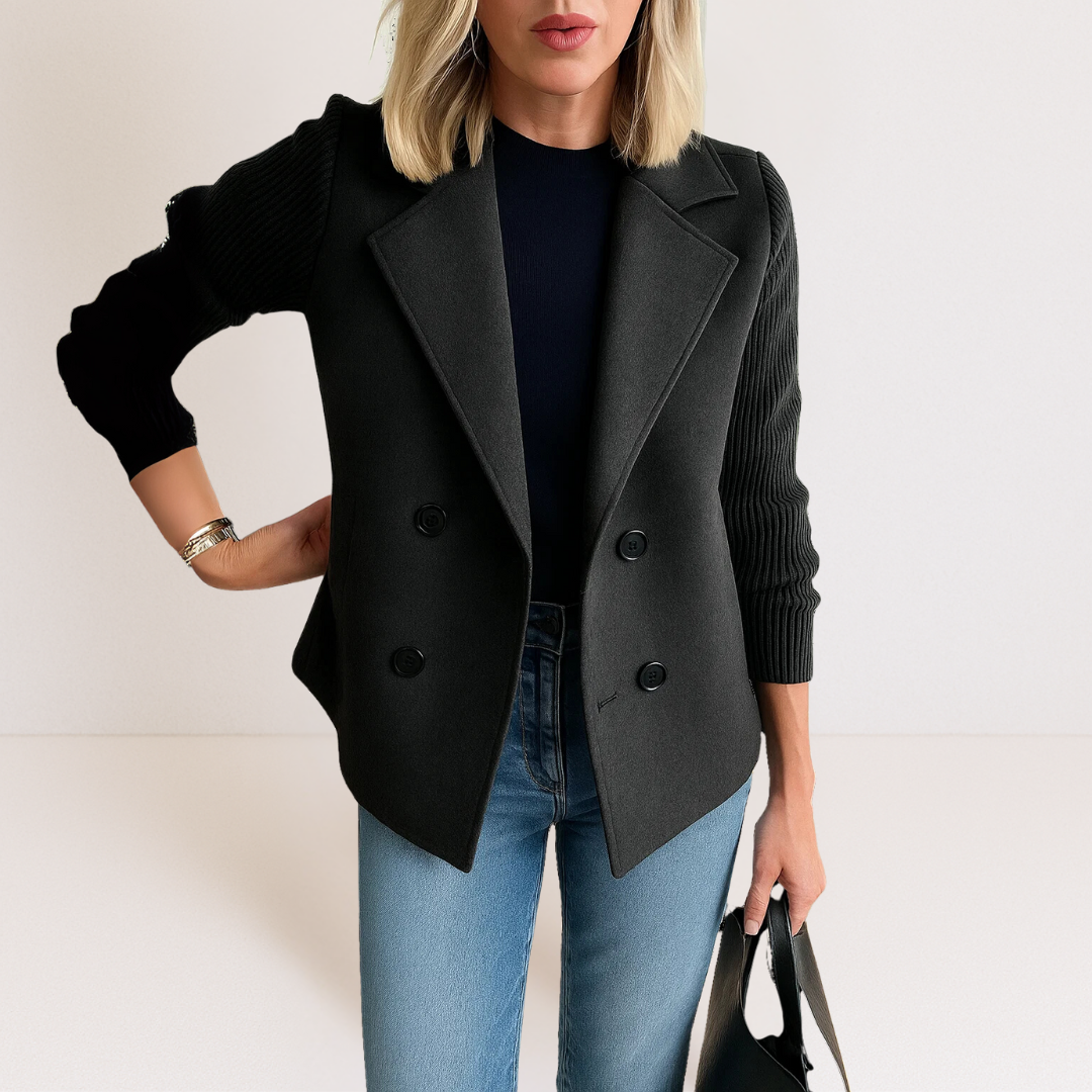 AMORA | ELEGANT KNITTED SLEEVE BLAZER